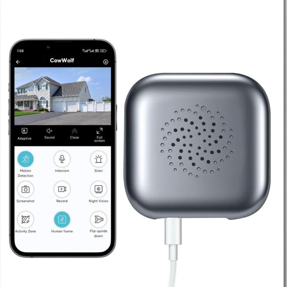 CowWolf 3MP 2K Window Camera,2.4GHz & 5GHz WiFi Indoor Cameras for Home Security